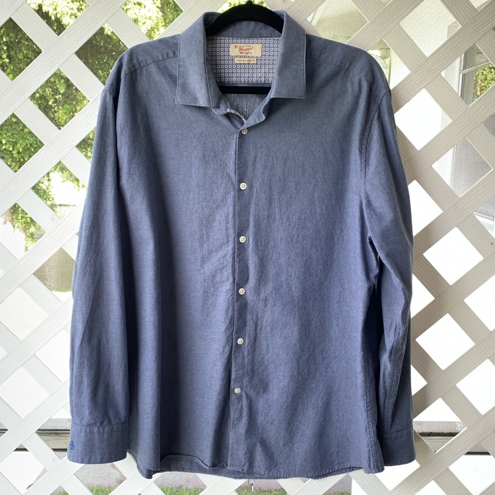 Penguin ‘Heritage Slim Fit’ Chambray Long Sleeve Button Down